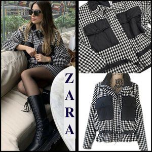 Zara HoundstoothTweed Jacket MSRP $89